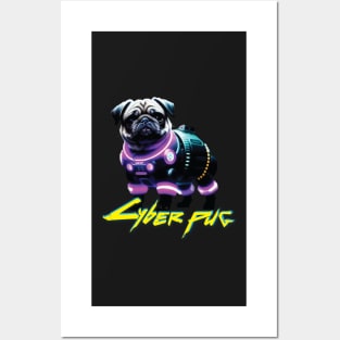 Just a Cyber Pug 2077 Posters and Art